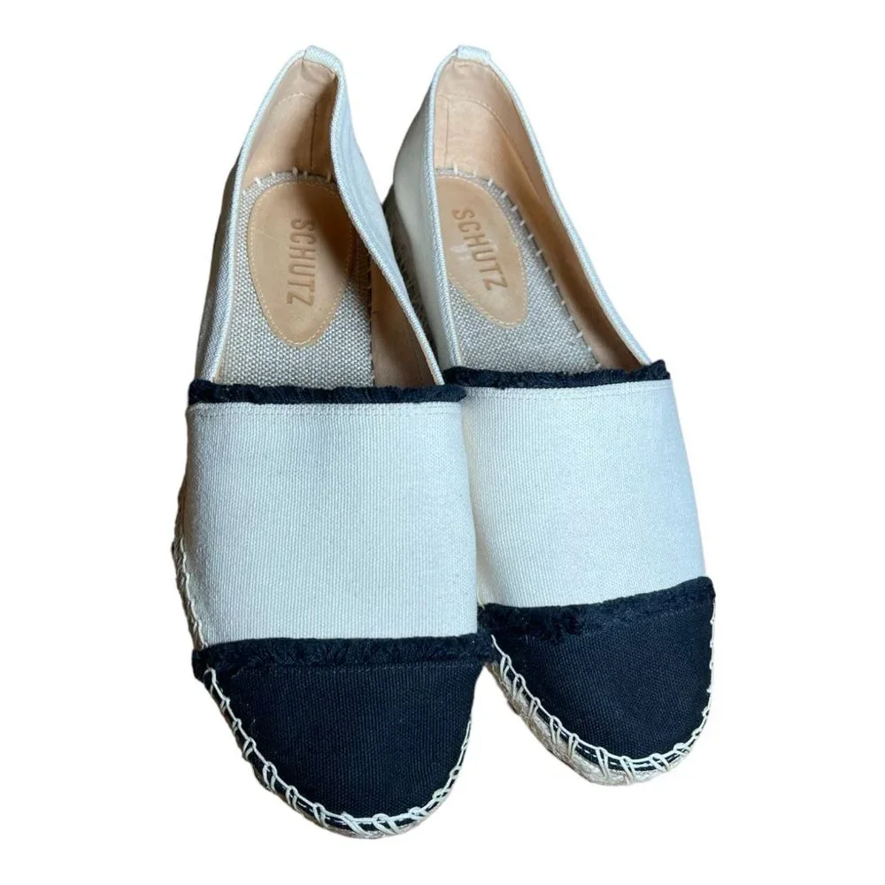 Schutz Ohanna Printed. Canvas Espadrilles Sandals